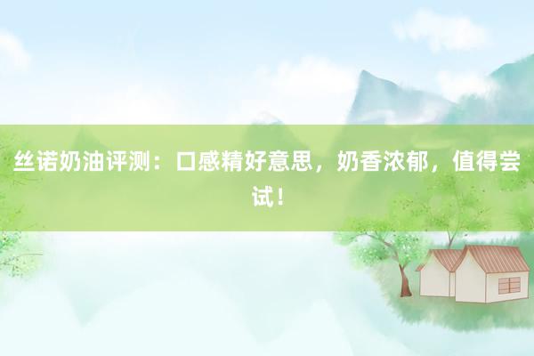 丝诺奶油评测：口感精好意思，奶香浓郁，值得尝试！